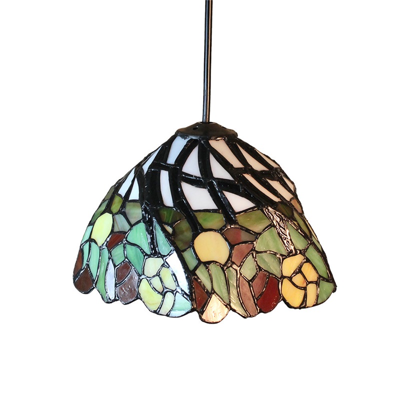 8inch European Pastoral Retro Style Pendant Light Colorful Flowers ...