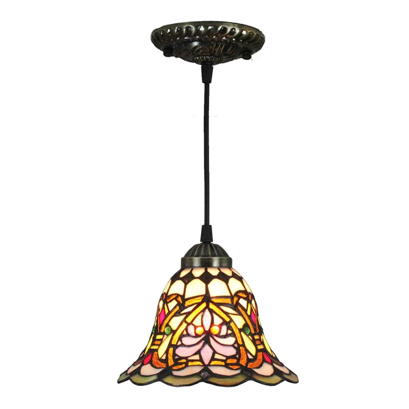 8inch European Pastoral Retro Style Pendant Light Colorful Pattern ...