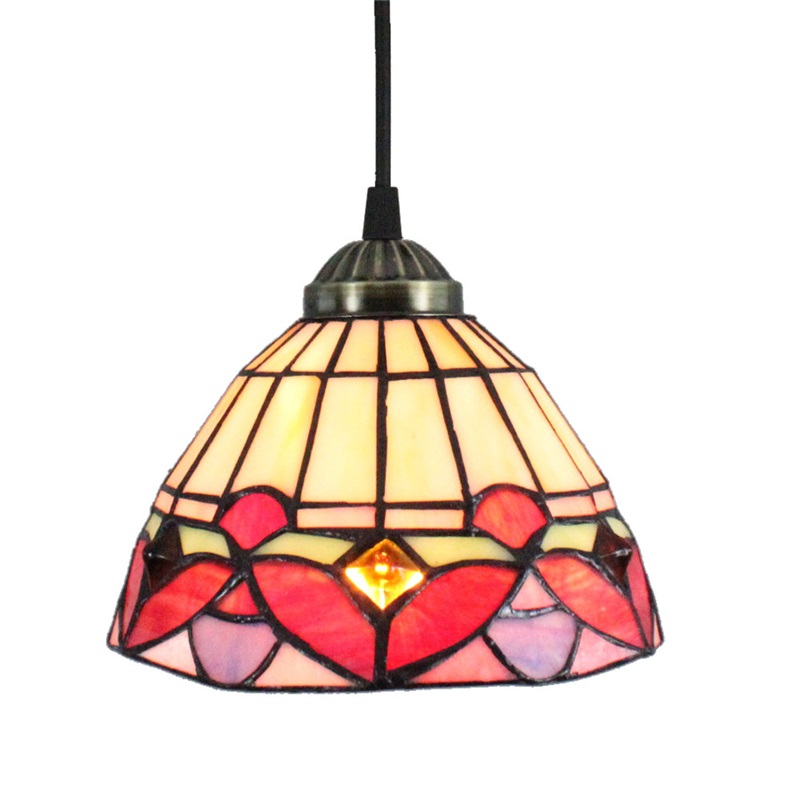 8inch European Pastoral Retro Style Pendant Light Colorful Pattern ...